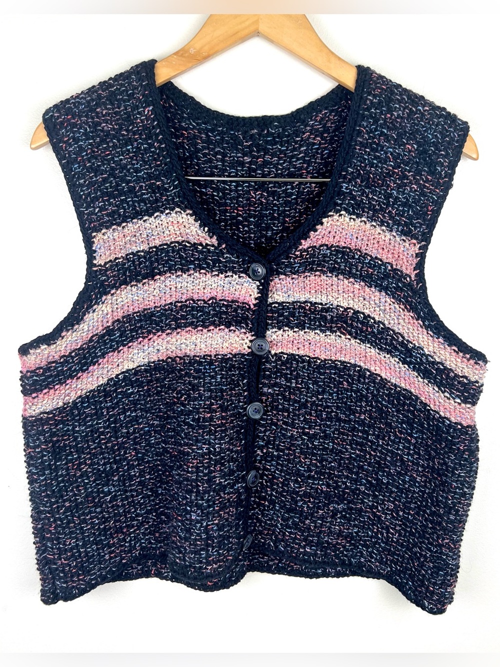 Vintage Handmade Chunky Knit Sweater Vest